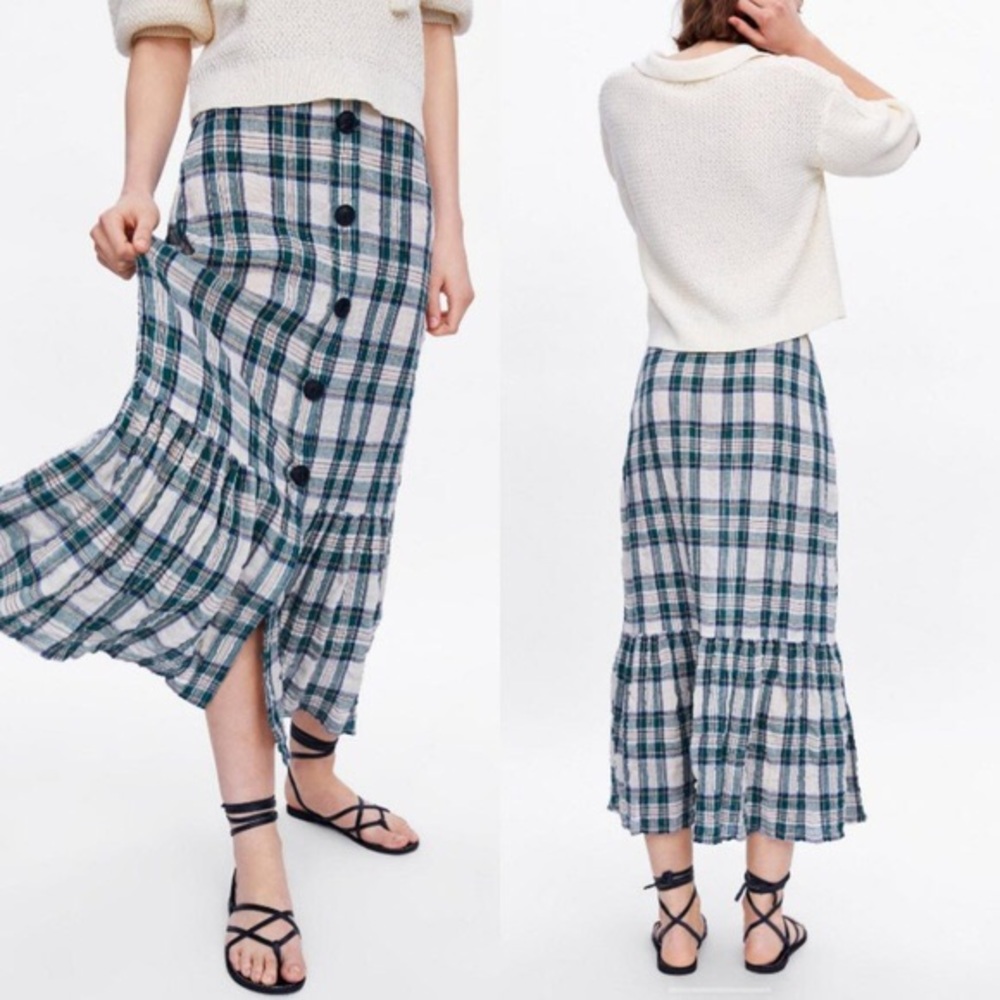 New With Tags Zara (S) Linen Maxi Skirt Bloggers Favorite - Picture 6 of 6